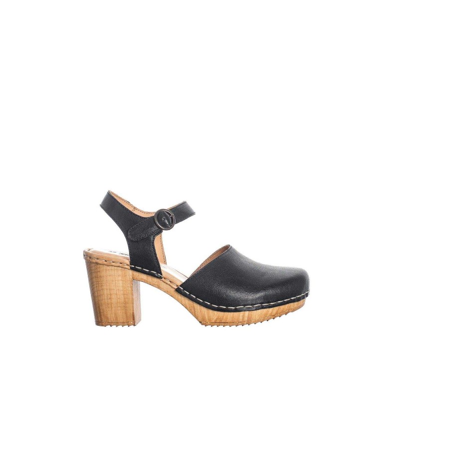 Dam Ten Points Sandaler|Clogs|Hållbara sandaler | Amelia Clogs — Svart