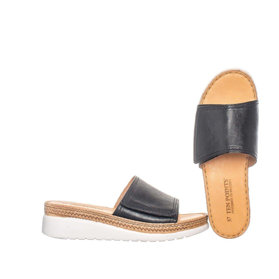 Dam Ten Points Sandaler|Slip-in sandaler|Hållbara sandaler | Malin Slip-In — Svart