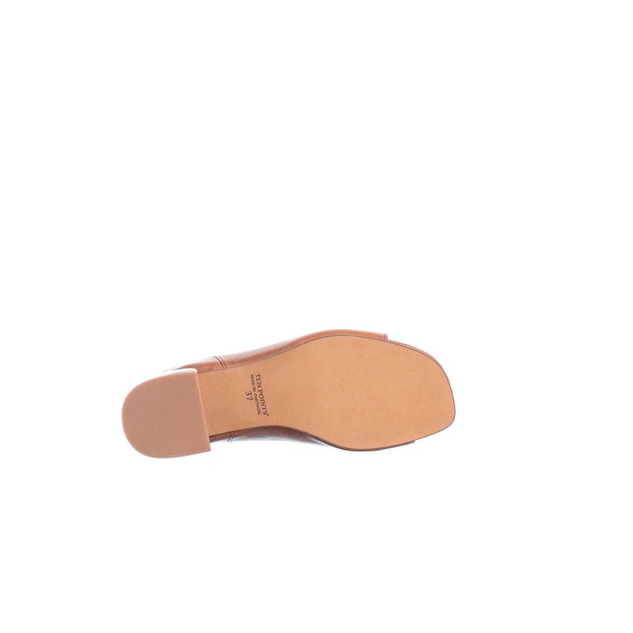 Dam Ten Points Sandaler|Slip-in sandaler|Hållbara sandaler | Milde Slip-In — Konjak