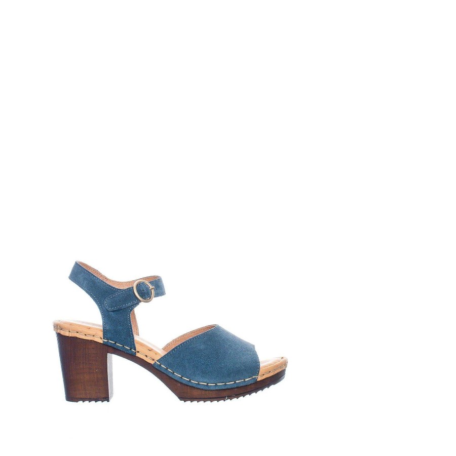 Dam Ten Points Sandaler|Clogs|Hållbara sandaler | Amelia Clogs — Jeans Bla