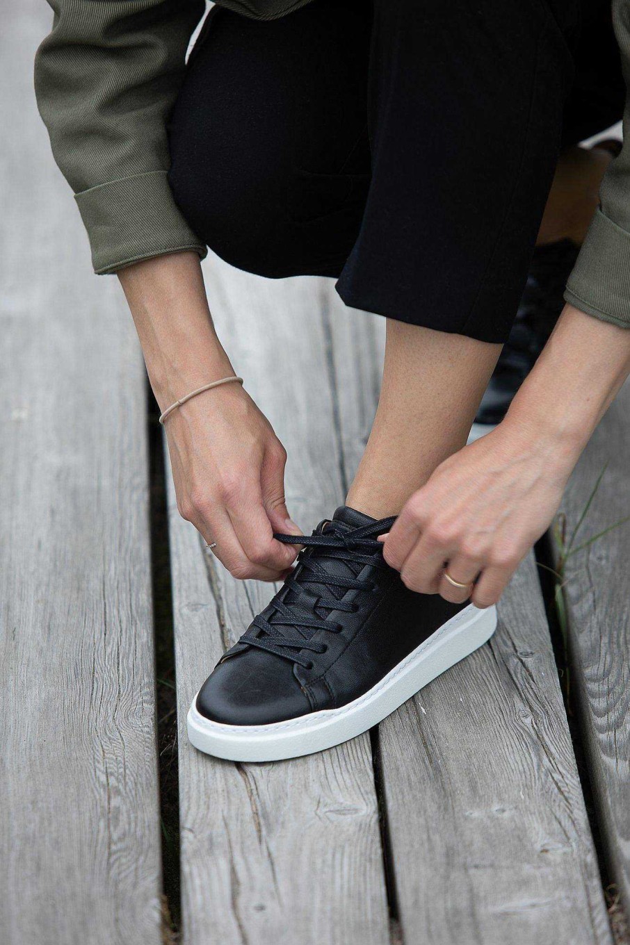 Dam Ten Points Snörskor|Sneakers|Hållbara skor | Isolde Sneakers — Svart