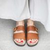 Dam Ten Points Sandaler|Slip-in sandaler|Hållbara sandaler | Vivienne Slip-In — Konjak