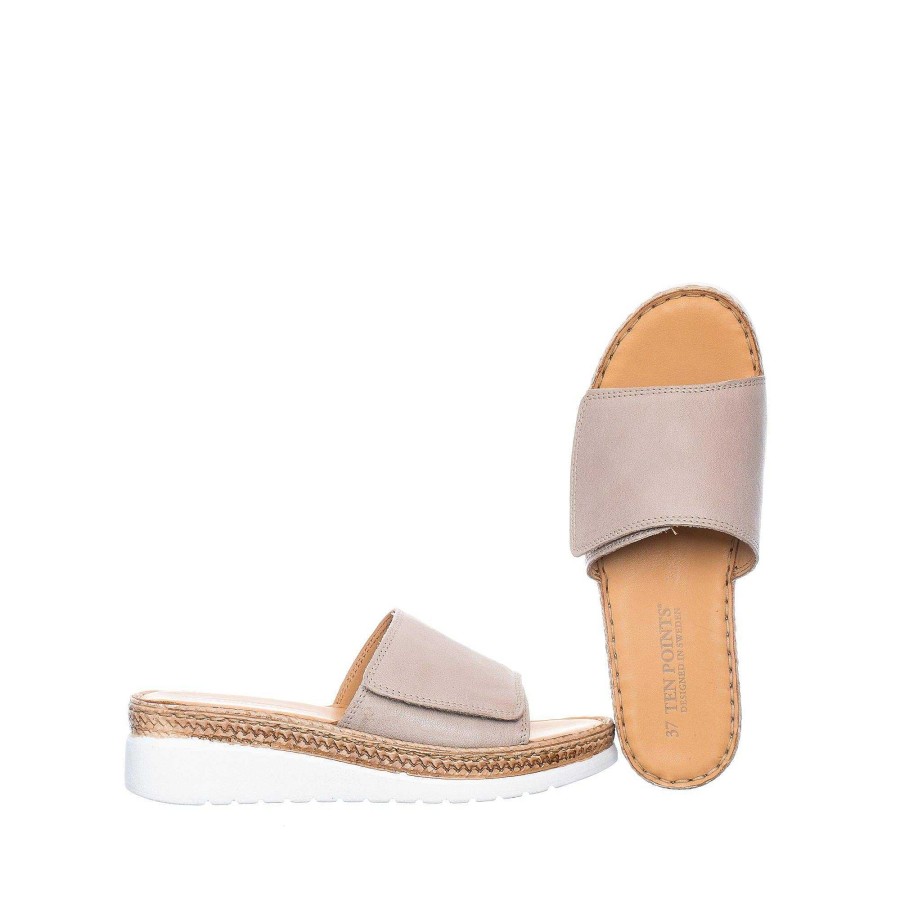 Dam Ten Points Sandaler|Slip-in sandaler|Hållbara sandaler | Malin Slip-In — Sten