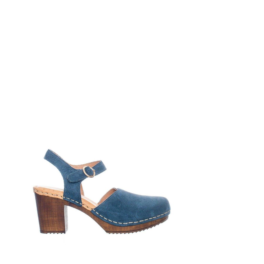 Dam Ten Points Sandaler|Clogs|Hållbara sandaler | Amelia Clogs — Jeans Bla