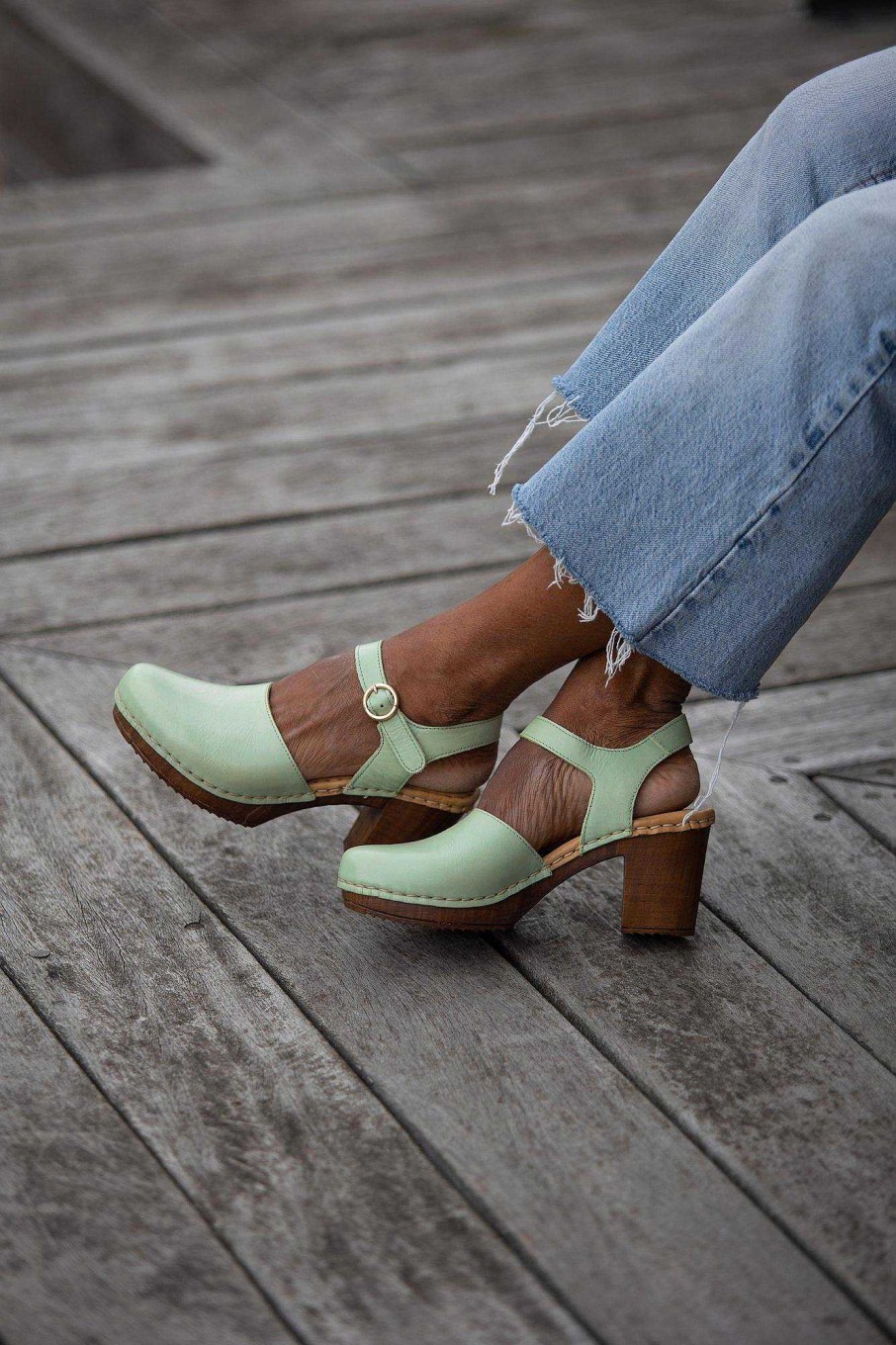 Dam Ten Points Sandaler|Clogs|Hållbara sandaler | Amelia Clogs — Mintgron