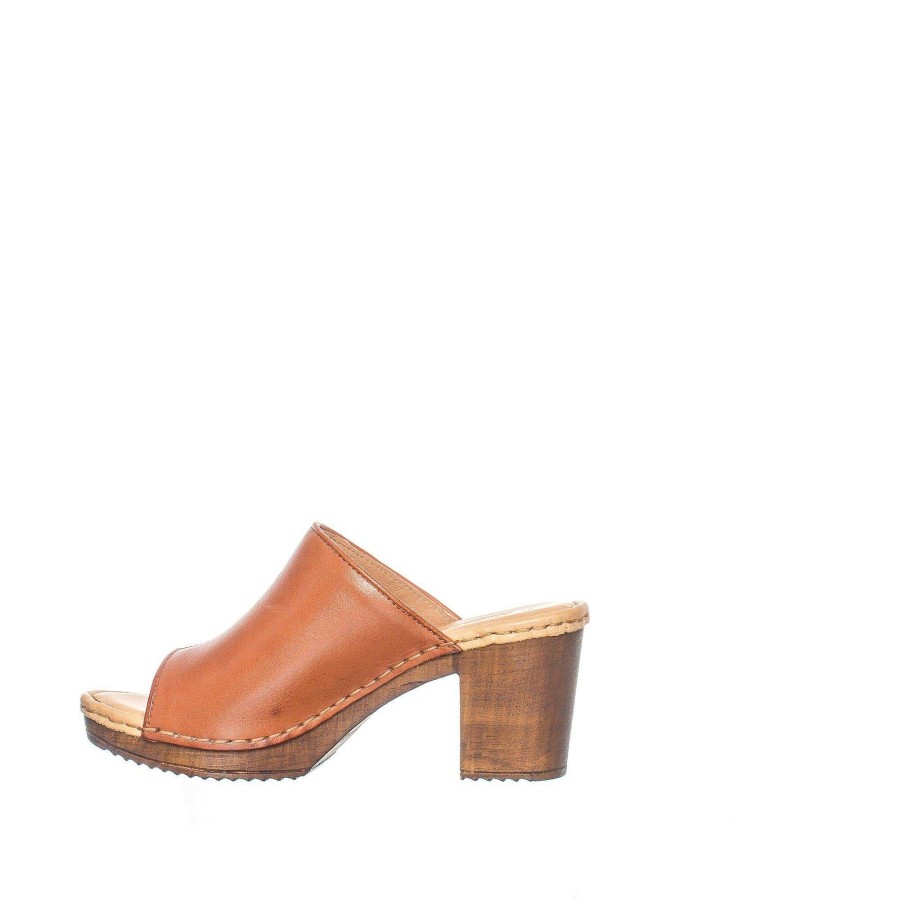 Dam Ten Points Clogs|Slip-in sandaler|Hållbara sandaler | Amelia Clogs — Konjak