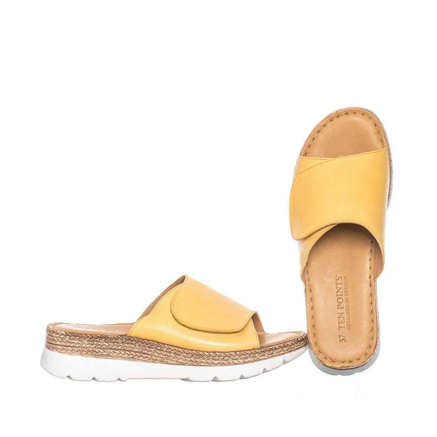 Dam Ten Points Sandaler|Slip-in sandaler|Hållbara sandaler | Maya Slip-In — Gul