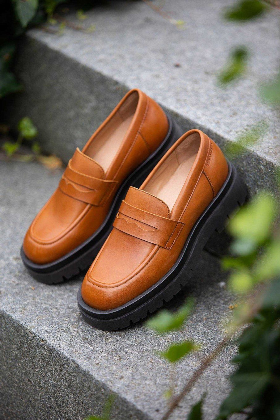 Dam Ten Points Lågskor|Hållbara skor|Loafers | Margaret Loafers — Konjak