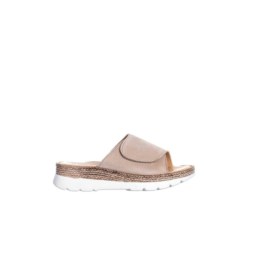 Dam Ten Points Sandaler|Slip-in sandaler|Hållbara sandaler | Maya Slip-In — Ljus Taupe