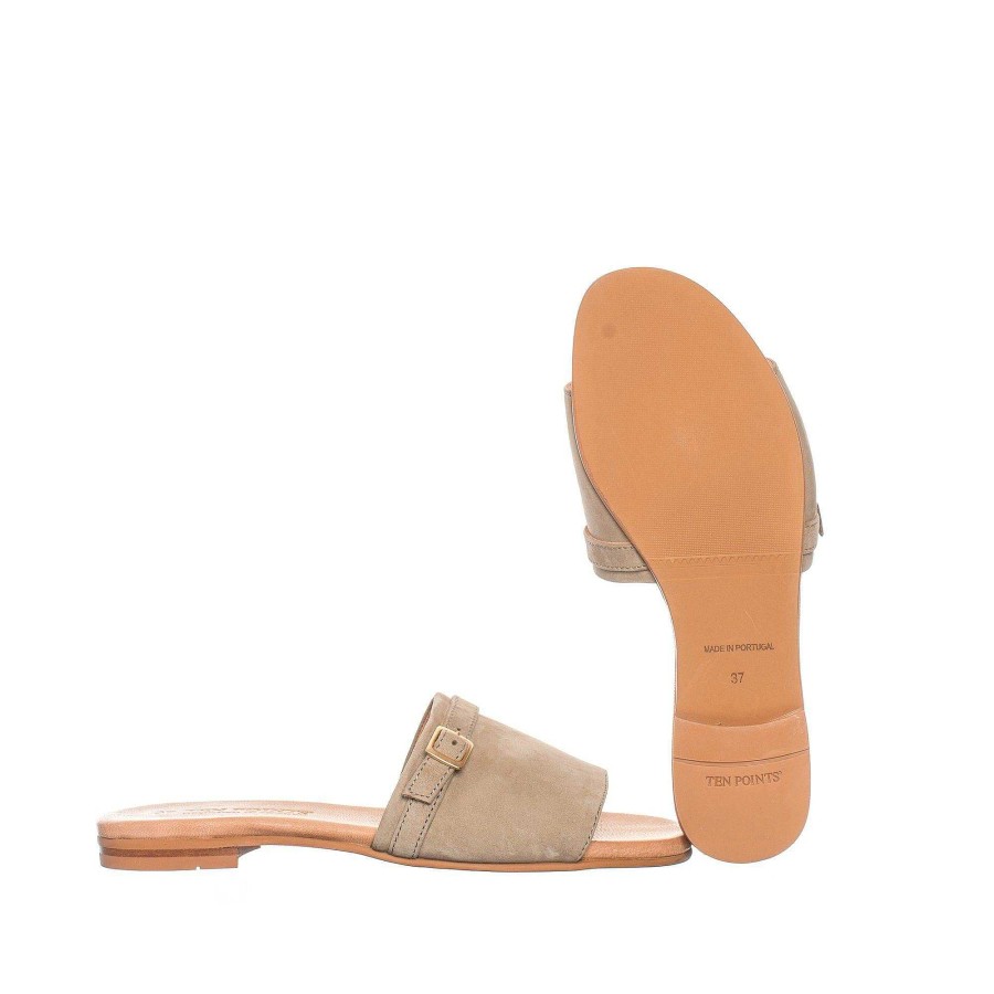 Dam Ten Points Sandaler|Slip-in sandaler|Hållbara sandaler | Marianne Slip-In — Taupe