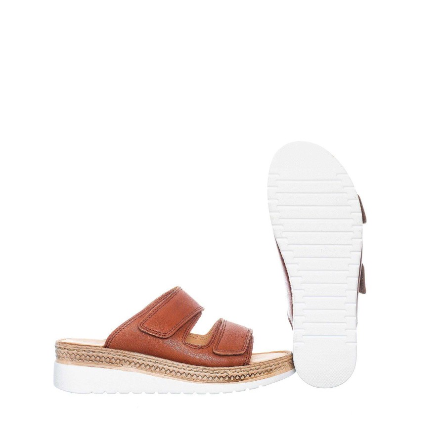 Dam Ten Points Sandaler|Slip-in sandaler|Hållbara sandaler | Malin Slip-In — Konjak