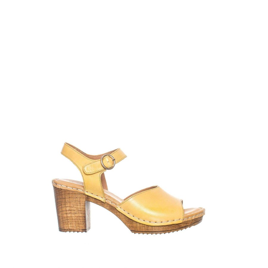 Dam Ten Points Sandaler|Clogs|Hållbara sandaler | Amelia Clogs — Gul