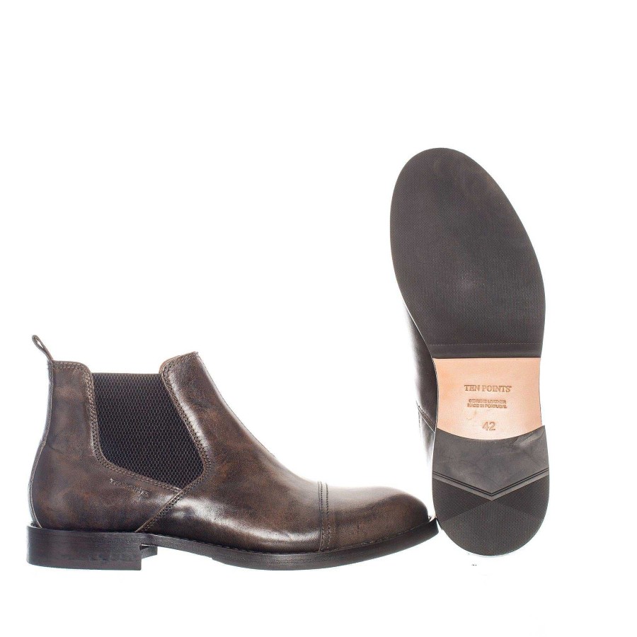 Herr Ten Points Chelsea boots|Hållbara kängor | New Mercury Chelsea Kangor — Taupe