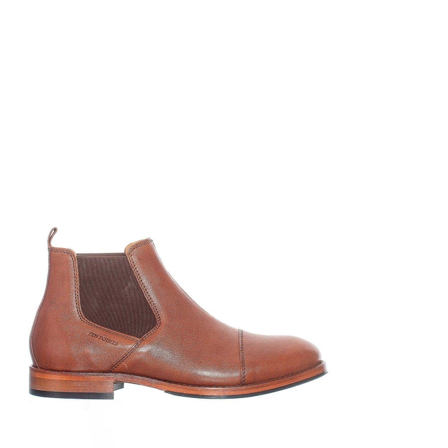 Herr Ten Points Chelsea boots|Hållbara kängor | New Mercury Chelsea Kangor — Rostbrun