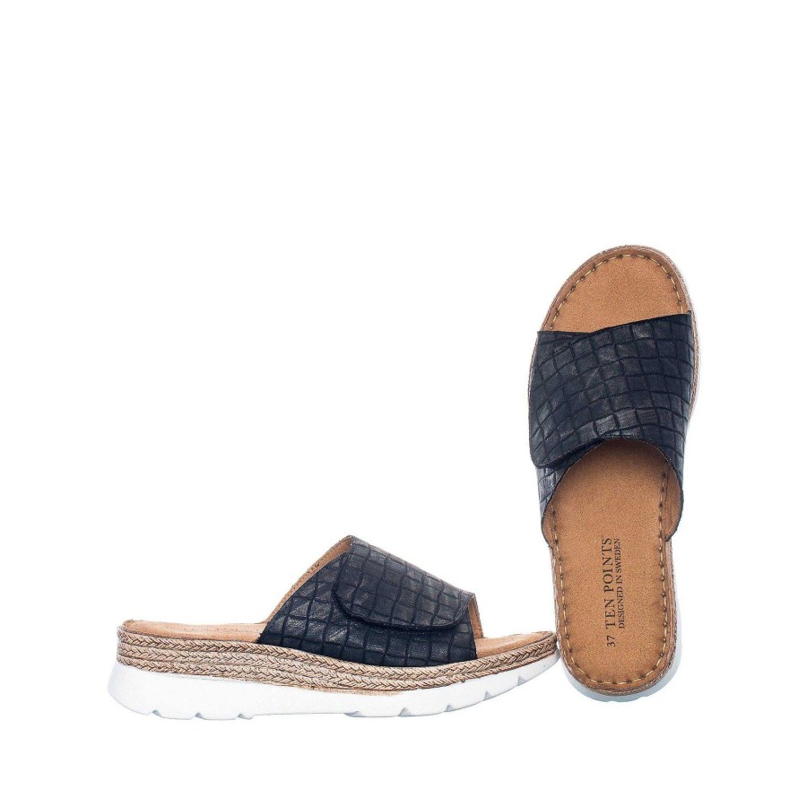 Dam Ten Points Sandaler|Slip-in sandaler|Hållbara sandaler | Maya Slip-In — Svart