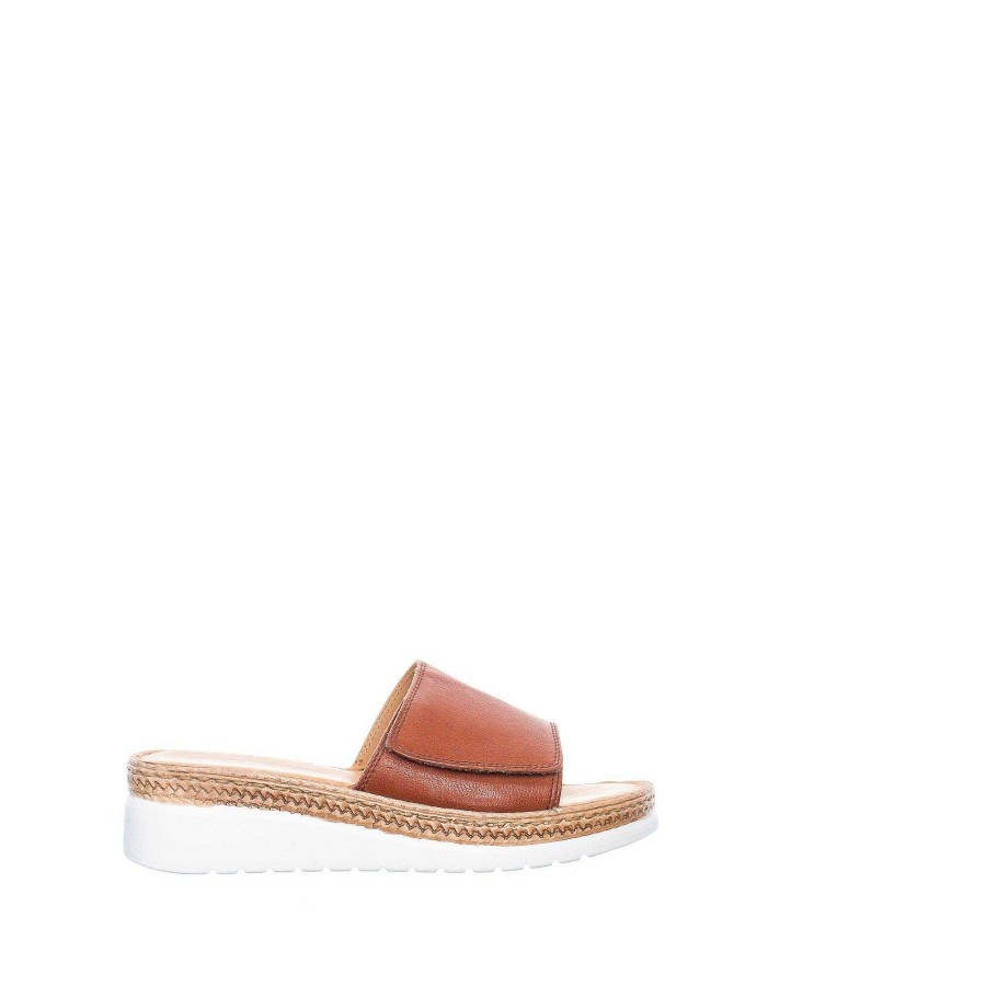 Dam Ten Points Sandaler|Slip-in sandaler|Hållbara sandaler | Malin Slip-In — Konjak