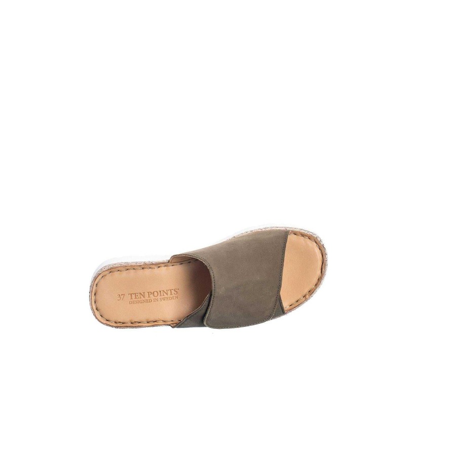 Dam Ten Points Sandaler|Slip-in sandaler|Hållbara sandaler | Maya Slip-In — Kaki