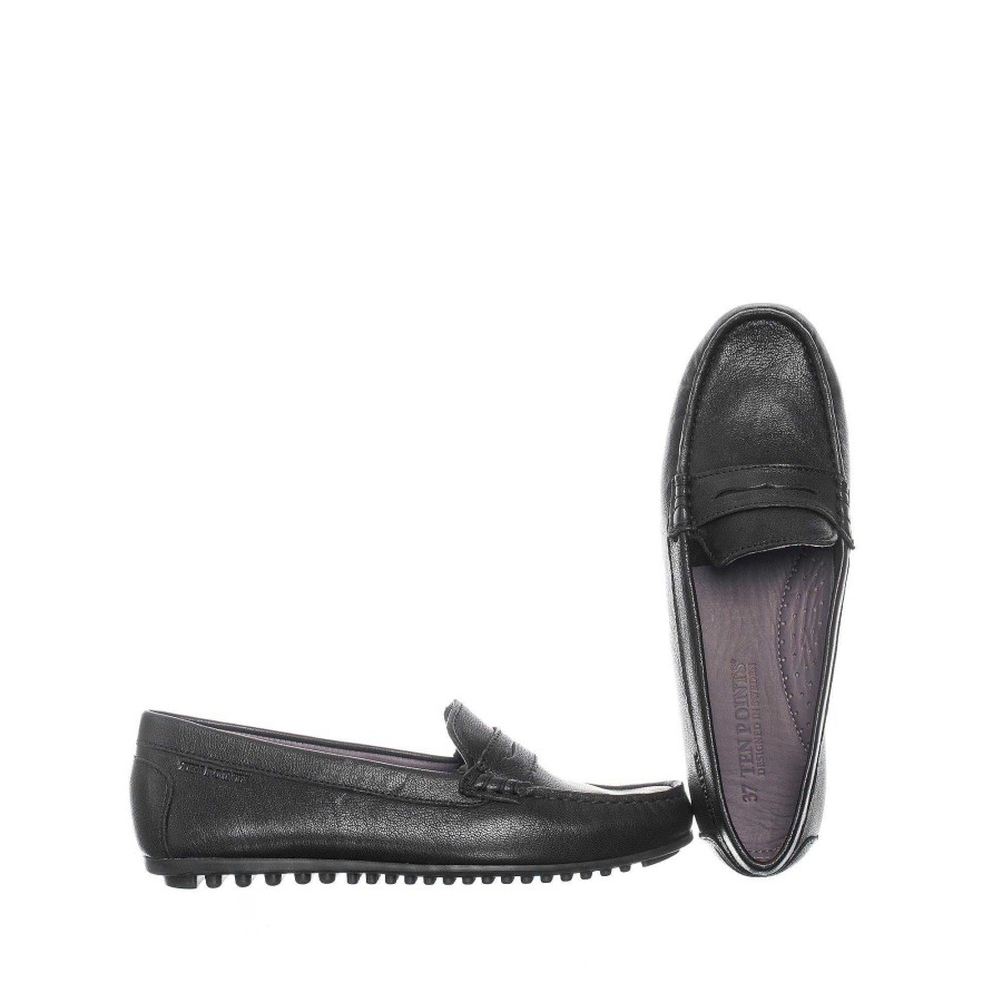 Dam Ten Points Lågskor|Hållbara skor|Loafers | Indy Loafers — Svart