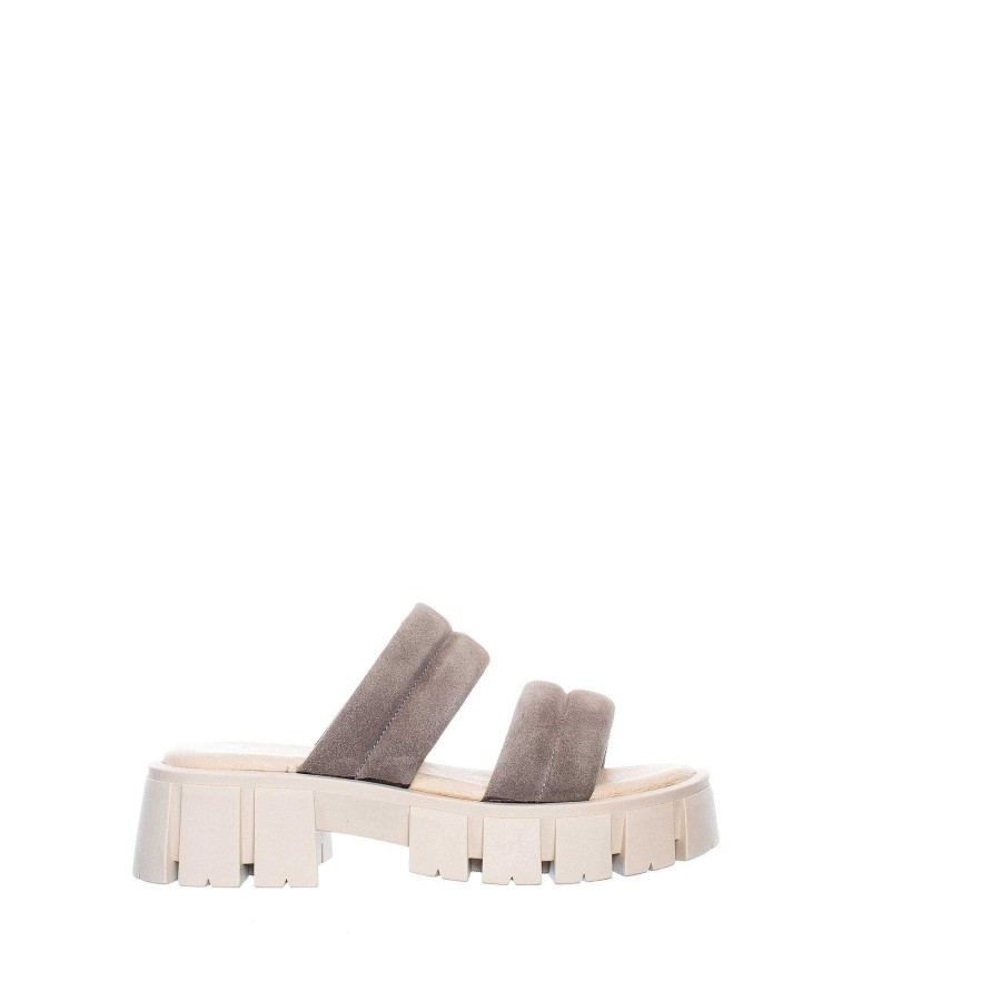 Dam Ten Points Sandaler|Slip-in sandaler|Hållbara sandaler | Serena Slip-In — Taupe