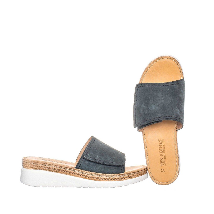 Dam Ten Points Sandaler|Slip-in sandaler|Hållbara sandaler | Malin Slip-In — Svart