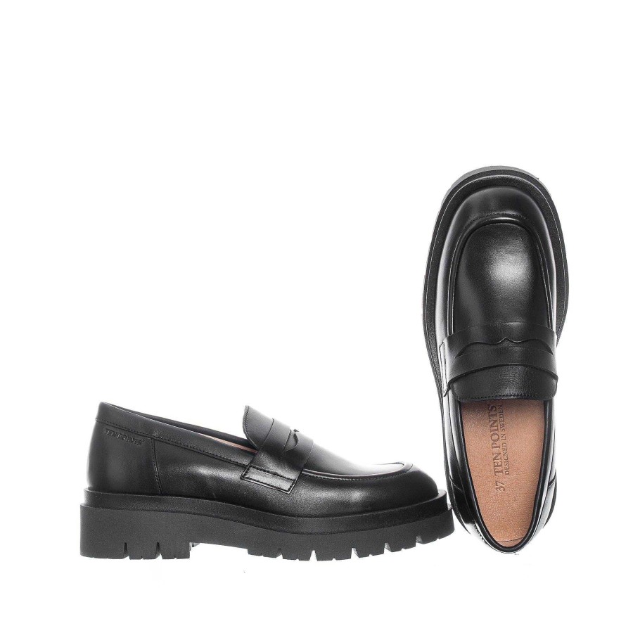 Dam Ten Points Lågskor|Hållbara skor|Loafers | Margaret Loafers — Svart