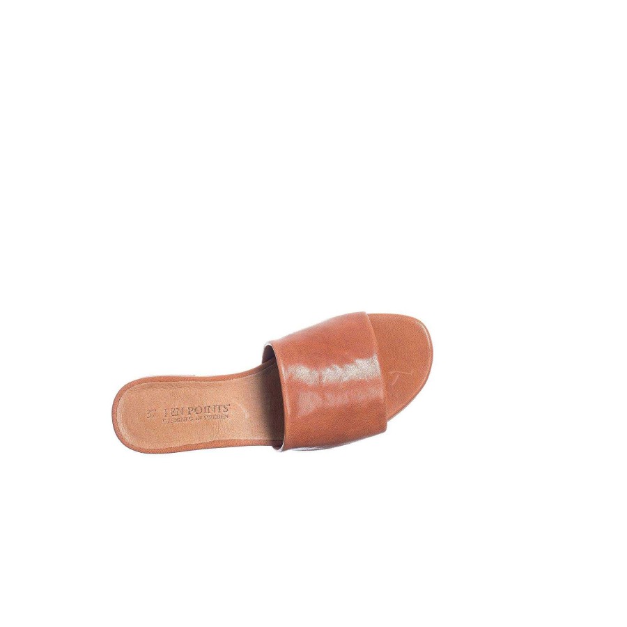 Dam Ten Points Sandaler|Slip-in sandaler|Hållbara sandaler | Mathilda Slip-In — Konjak