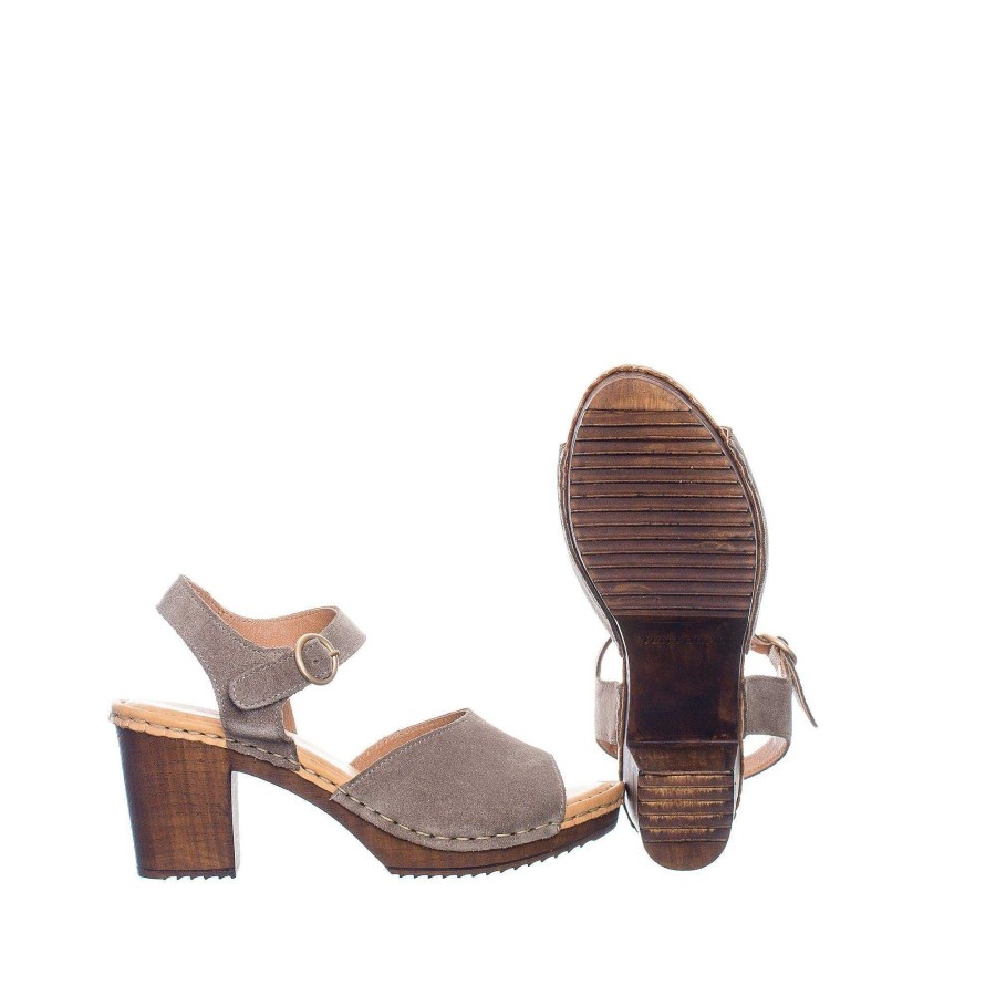 Dam Ten Points Sandaler|Clogs|Hållbara sandaler | Amelia Clogs — Taupe