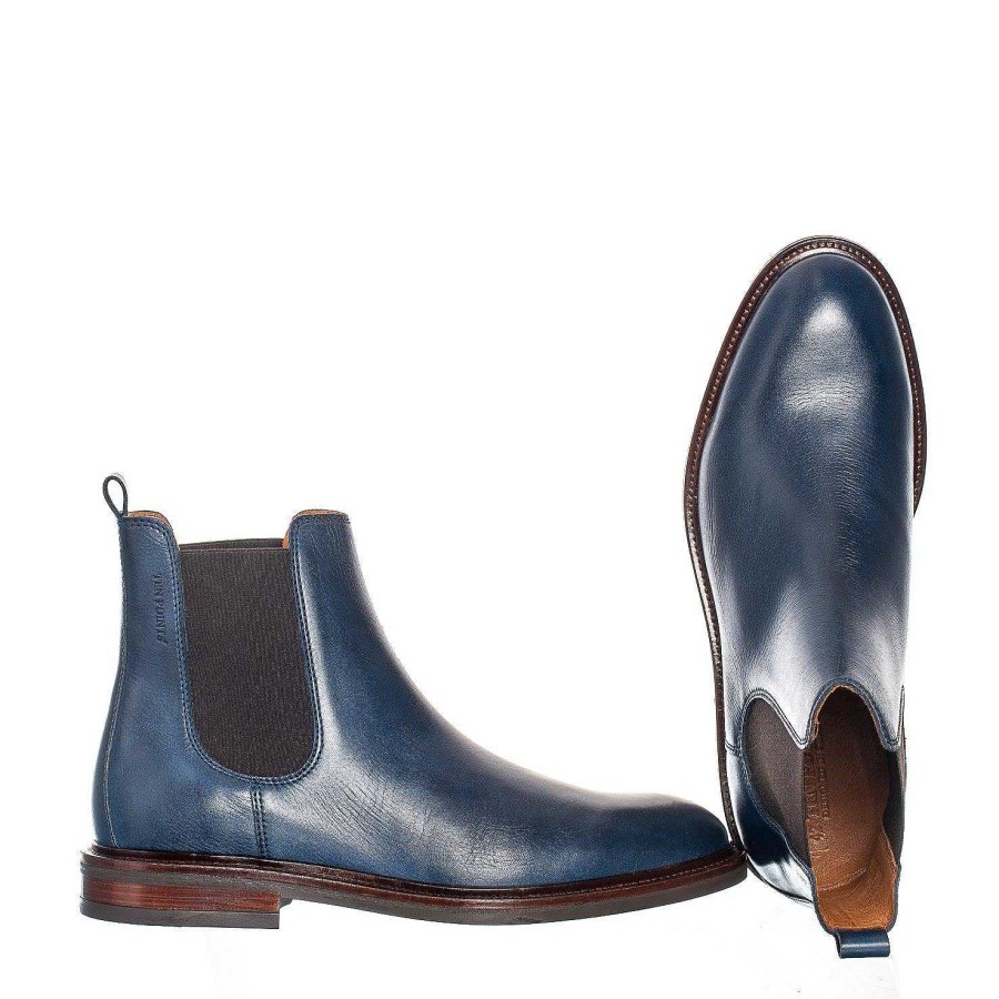 Herr Ten Points Chelsea boots|Hållbara kängor | Arvid Chelsea Kangor — Obsidian Bla