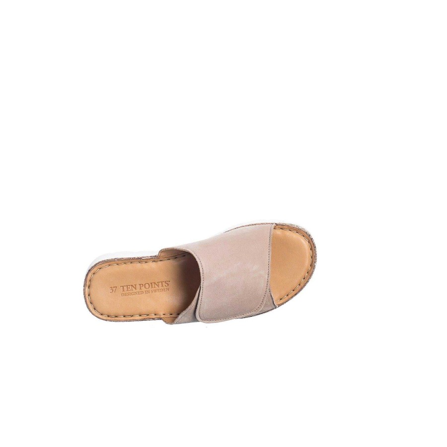 Dam Ten Points Sandaler|Slip-in sandaler|Hållbara sandaler | Maya Slip-In — Ljus Taupe