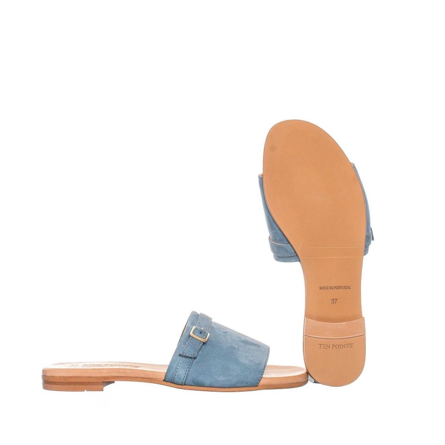 Dam Ten Points Sandaler|Slip-in sandaler|Hållbara sandaler | Marianne Slip-In — Jeans Bla