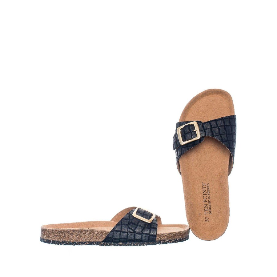 Dam Ten Points Sandaler|Slip-in sandaler|Hållbara sandaler | Vivienne Slip-In — Svart