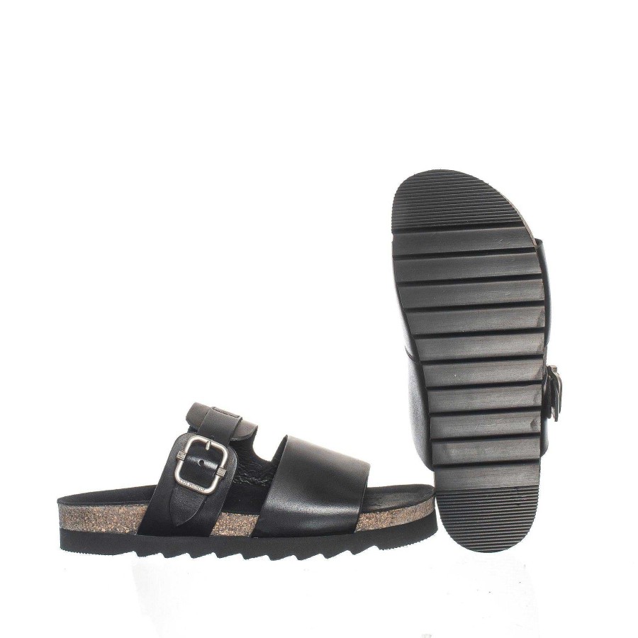 Dam Ten Points Sandaler|Slip-in sandaler|Hållbara sandaler | Vivienne Slip-In — Svart/Svart