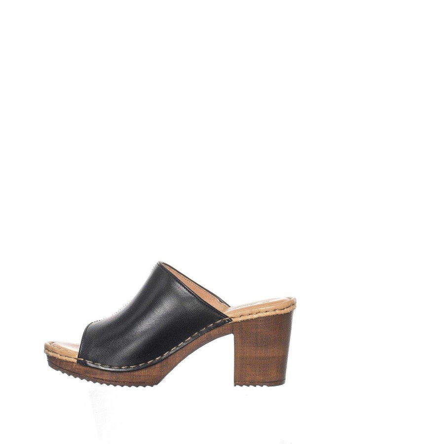 Dam Ten Points Clogs|Slip-in sandaler|Hållbara sandaler | Amelia Clogs — Svart