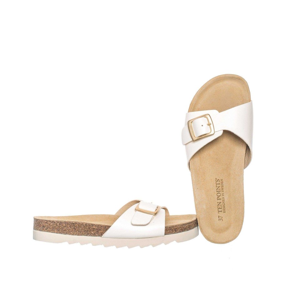 Dam Ten Points Sandaler|Slip-in sandaler|Hållbara sandaler | Vivienne Slip-In — Vanilj