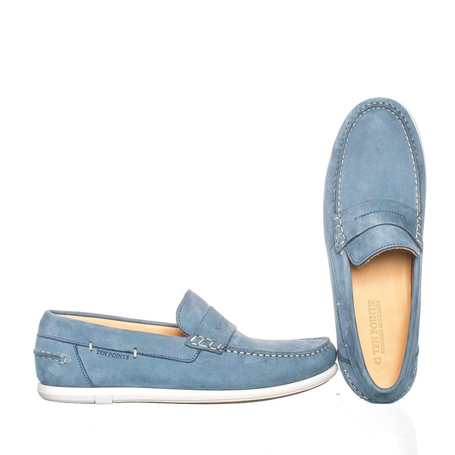 Herr Ten Points Loafers|Hållbara skor | Dash Loafers — Jeans Bla