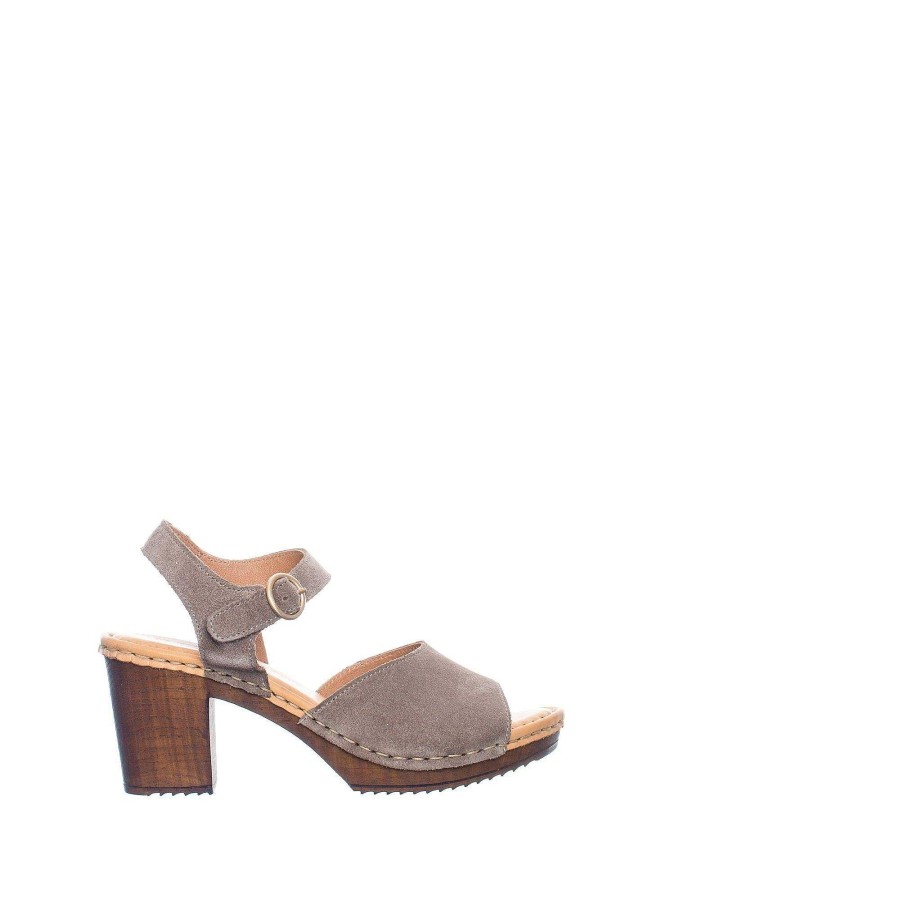 Dam Ten Points Sandaler|Clogs|Hållbara sandaler | Amelia Clogs — Taupe