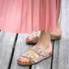 Dam Ten Points Sandaler|Slip-in sandaler|Hållbara sandaler | Vivienne Slip-In — Taupe