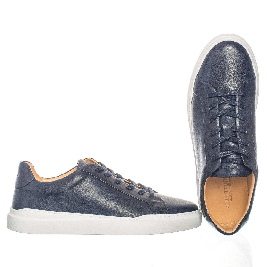 Herr Ten Points Snörskor|Sneakers|Hållbara skor | Tristan Sneakers — Morkbla