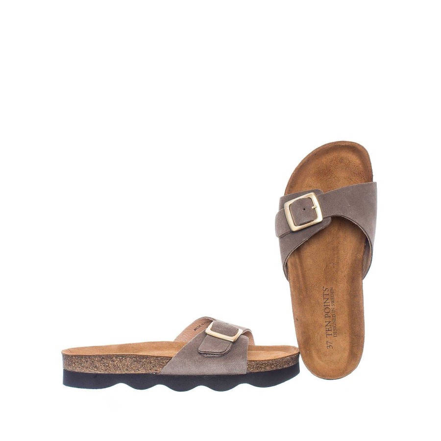 Dam Ten Points Sandaler|Slip-in sandaler|Hållbara sandaler | Vivienne Slip-In — Taupe