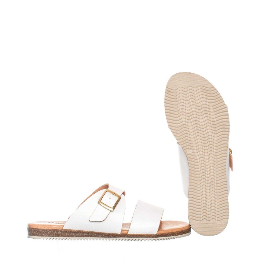 Dam Ten Points Sandaler|Slip-in sandaler|Hållbara sandaler | Tindra Slip-In — Vit